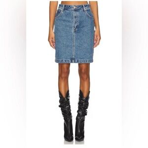 RONNY KOBO Hannah Blue Denim Skirt SZ XS Retail $298.00 Designer EUC